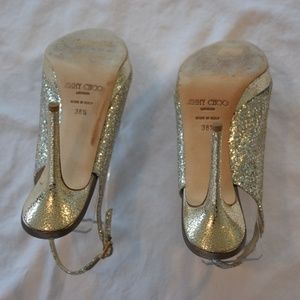 Jimmy Choo Shoes - Jimmy Choo Metallic Platform Slingback Stilettos Jimmy Choo Shoes - Jimmy Choo Metallic Platform Slingback Stilettos
